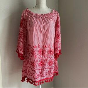 Velzera Embroidered with Fringe‎ Dress Size: M